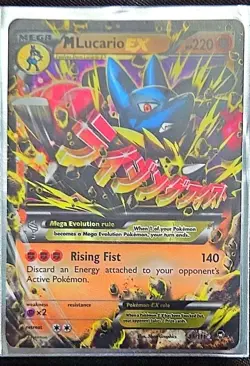Pokemon TCG M Lucario EX Holo Full Art Ultra Rare Card 55a/111 - Image 1