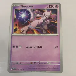 Pokemon TCG Mewtwo 059/142 Rare Holo Basic HP130 Sv07: Stellar Crown Card - Image 1