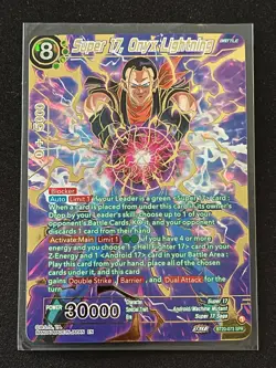 Dragon Ball Super Card Game Super 17 Onyx Lightning SPR Holo Card BT20-073 - Image 1