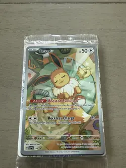 SEALED Eevee 173 Prismatic Evolutions SVP Black Star Promo Pokemon Card NM - Image 1