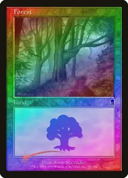 Forest (350) FOIL Odyssey PLD Basic Land MAGIC THE GATHERING CARD ABUGames - Image 1