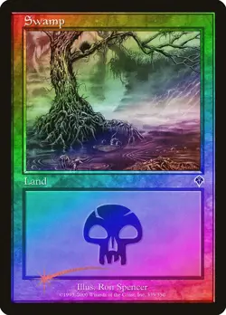 Swamp (339) FOIL Invasion PLD Basic Land MAGIC THE GATHERING CARD ABUGames - Image 1