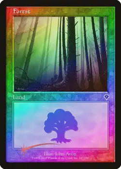 Forest (347) FOIL Invasion PLD Basic Land MAGIC THE GATHERING CARD ABUGames - Image 1