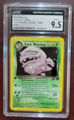 Dark Weezing Pokemon (2000) Team Rocket 1st Edition 14/82 CGC Gem Mint 9.5 - Image 1