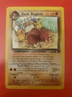 Pokemon TCG: 2000 Dark Dugtrio 23/82 Team Rocket Non-Holo Rare LP - Image 1