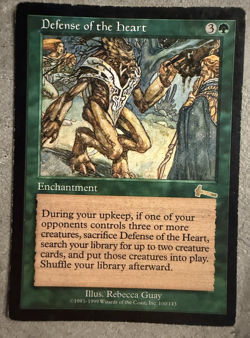 MTG Magic the Gathering Defense of the Heart (100/143) Urza's Legacy LP - Image 1