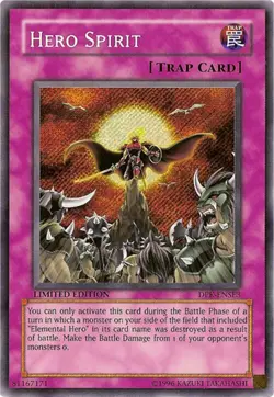 Hero Spirit-Secret Rare - Limited - DPK-ENSE3 - Duelist Pack Special Edition ... - Image 1