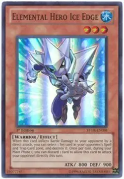 Elemental Hero Ice Edge-Super Rare - Unlimited - STOR-EN098 - Storm of Ragnar... - Image 1