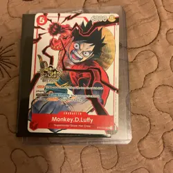 Luffy RARE 3RD ANNIVERSARY PROMO ALT ART ST01-012 ONE PIECE TCG NM - Image 1