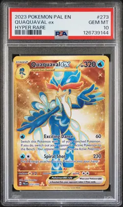2023 POKEMON PAL EN-PALDEA EVOLVED HYPER RARE #273 QUAQUAVAL EX PSA 10 - Image 1