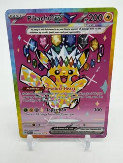 Pikachu ex Ascended Heroes ASC 277/217 SIR Pokemon TCG IN HAND - Image 1