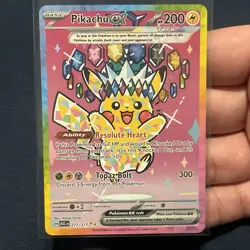 Pikachu ex Ascended Heroes 277/217 SIR Pokemon TCG IN HAND - Image 1
