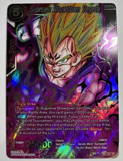 Supreme Showdown Vegeta TB2-005 SR Foil Dragon Ball Super Card Game | NM - Image 1