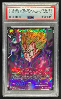 2018 Dragon Ball Super Martial Arts Supreme Showdown Vegeta #TB2-005 PSA 10 - Image 1