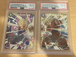 Dragon Ball Supreme Showdown Vegeta & Son Goku TB2-005 TB2-002 SPR PSA 10 CARD - Image 1