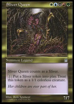 MTG Magic the Gathering Sliver Queen (129/143) Stronghold LP - Image 1