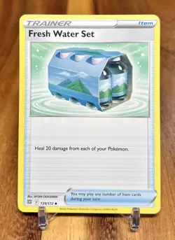 Fresh Water Set 139/172 Non Holo SWSH Brilliant Stars Trainer Pokemon Card NM - Image 1