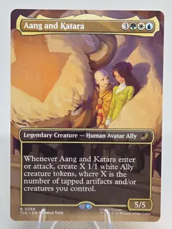 Aang and Katara (Borderless) X1 TLE MTG Avatar Eternal FB3 - Image 1