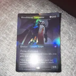 Magic: The Gathering Bloodthirsty Conqueror Creature Foundations Foil Rare 318 - Image 1