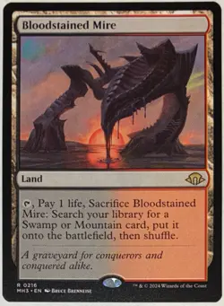 MTG - Bloodstained Mire Modern (216) Horizons 3 Regular - NEAR MINT - Image 1