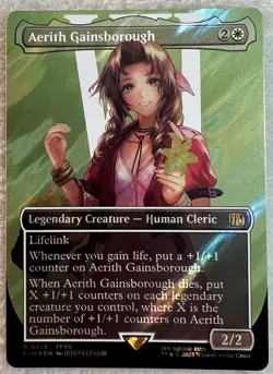 Aerith Gainsborough (Borderless) (Surge Foil) Final Fantasy Foil #519 NM - Image 2