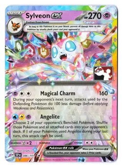 Sylveon ex 086/191 - Pokemon Prize Pack Series Stamped Double Rare Holo Foil NM - Image 1