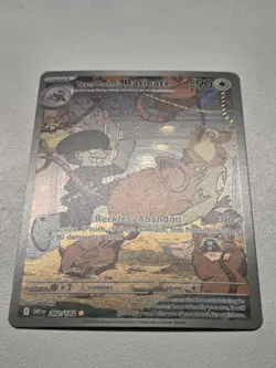 Team Rocket's Raticate 202/182 Illustration Rare Pokemon Destined Rivals IR Mint - Image 2