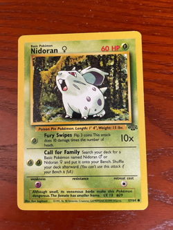 Pokemon Nidoran 57/64 SINGLE USED EXCELLENT CONDITION SEE PHOTOS - Image 1