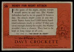 1956 TOPPS DAVY CROCKETT READY FOR NIGHT ATTACK #56 - Image 2