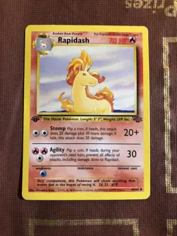Pokemon TCG Rapidash Jungle 44/64 Regular 1st Edition Uncommon - Image 1