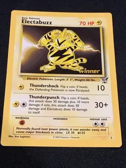 Electabuzz Pokemon Best Of Game Winner Jumbo Promo MP - Image 1