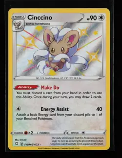 Cinccino SV094/SV122 Shiny Holo Rare Shining Fates: Shiny Vault Pokemon Card - Image 1