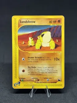 Pokemon TCG Sandshrew Card 92/144 Skyridge E-Reader - Image 1
