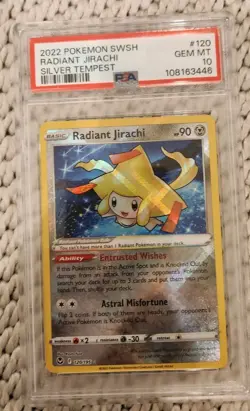 Pokemon Radiant Jirachi Silver Tempest 120/195 PSA 10 Gem Mint - Image 1