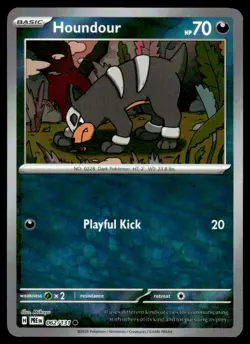Pokemon TCG SV: Prismatic Evolutions #062/131 Houndour (Masterball) NM - Image 1