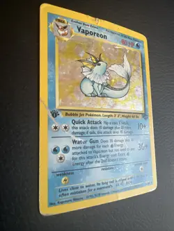 Pokemon TCG - Vaporeon 1st Edition Holo Rare 12/64 - Jungle (1999) - Image 2