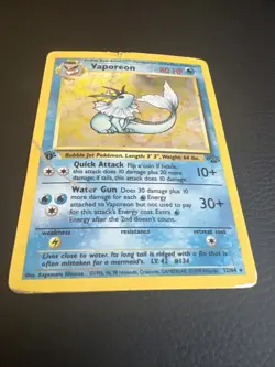 Pokemon TCG - Vaporeon 1st Edition Holo Rare 12/64 - Jungle (1999) - Image 4