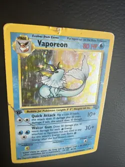 Pokemon TCG - Vaporeon 1st Edition Holo Rare 12/64 - Jungle (1999) - Image 5