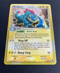 Pokemon TCG Feraligatr EX Dragon Frontiers 2/101 Delta Species Holo Rare 120HP - Image 2