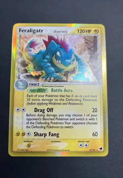 Pokemon TCG Feraligatr EX Dragon Frontiers 2/101 Delta Species Holo Rare 120HP - Image 3
