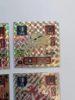 Lot X4 pokemon stickers Amada 1996 Hyper sticker collection 1 gold - Image 3
