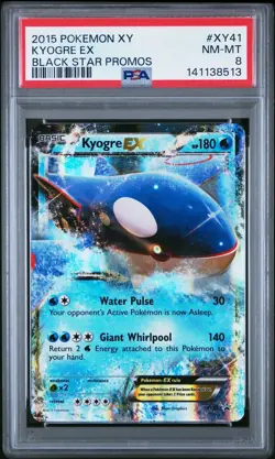 PSA 8 NM-MT 2015 POKEMON XY BLACK STAR PROMOS XY41 KYOGRE EX - Image 1