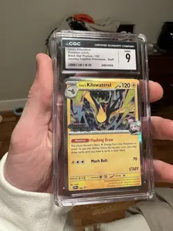 Pokemon Iono's Kilowattrel - Prerelease Staff 182 Sv: Scarlet & Violet CGC 9 - Image 1