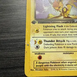 Dark Jolteon 38/82 Team Rocket Regular Heavily Played Damaged Pokemon TCG - Image 2