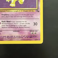 Pokemon TCG Hypno Fossil Non Holo Rare 23/62 Vintage WotC - Image 4