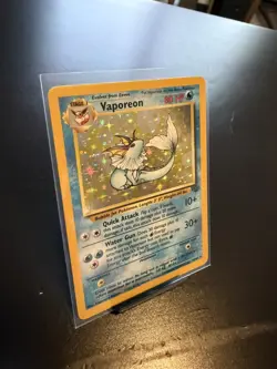 1999 Pokemon Jungle Vaporeon Holo Rare #12/64 WOTC Vintage TCG - Image 1