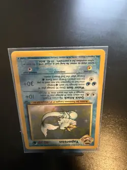 1999 Pokemon Jungle Vaporeon Holo Rare #12/64 WOTC Vintage TCG - Image 3