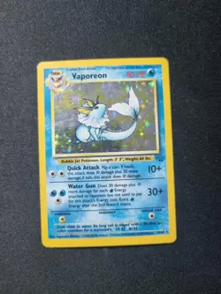Pokemon - Jungle Set Unlimited 1999 WOTC - Vaporeon 12/64 Holo Rare - MP - Image 1