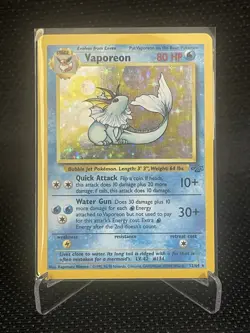 Vaporeon #12/64 Holo Rare - Jungle Set WOTC 1999 Pokemon TCG - LP/MP - Image 1
