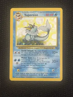 Vaporeon #12/64 Holo Rare - Jungle Set WOTC 1999 Pokemon TCG - LP/MP - Image 2
